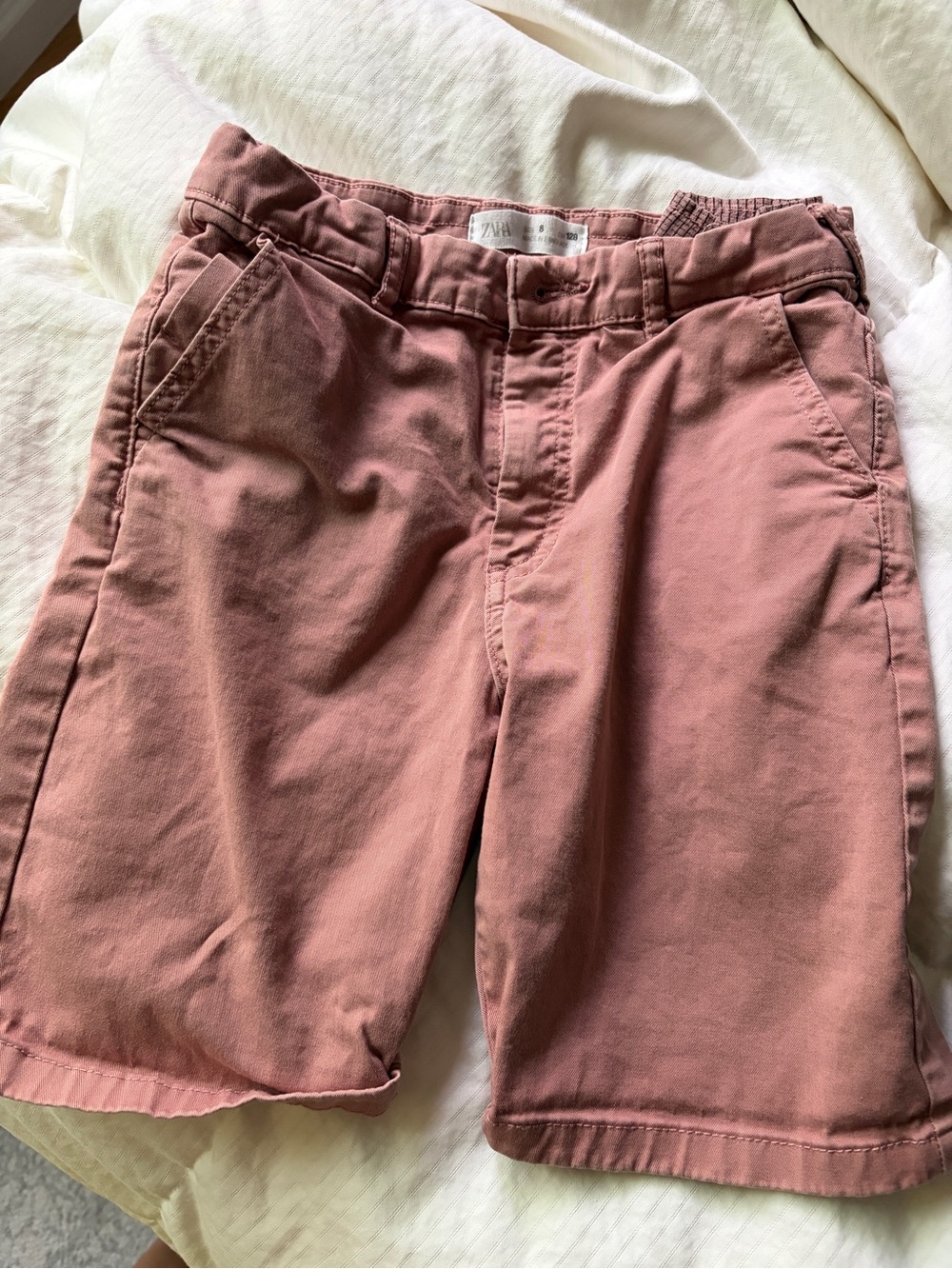 ZARA Dusty Pink Cotton Chino Shorts